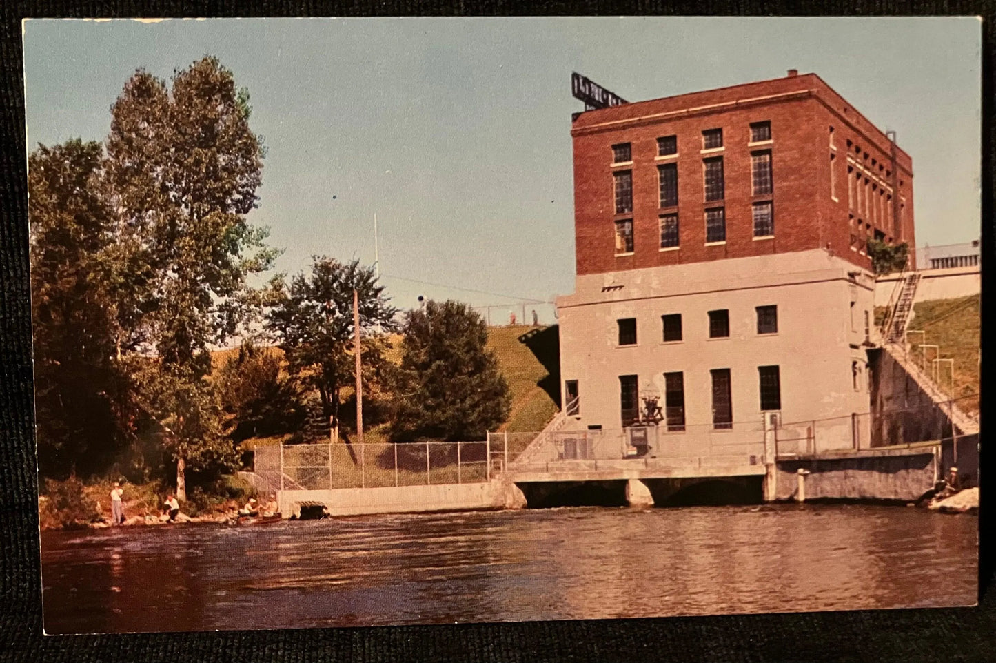 Consumers Power Company Rogers Dam on the Muskegon River in Michigan - Anscochrone: Norton Louis Avery - Vintage Dam Postcard