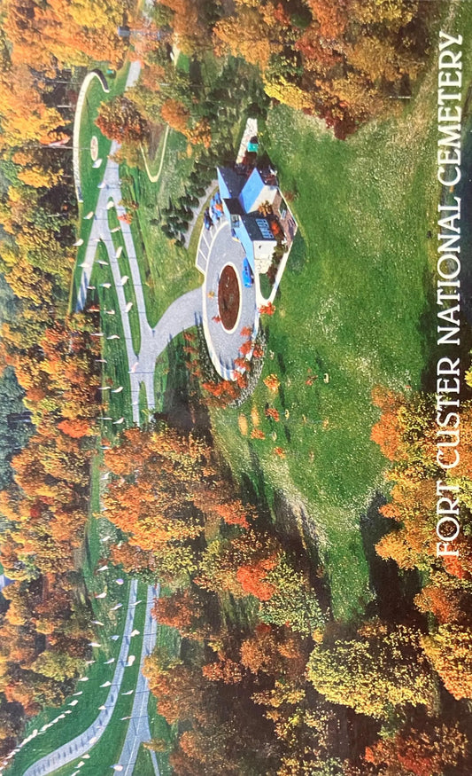 Fort Custer National Cemetery, Battle Creek, Michigan - Vintage Cemetery Postcard