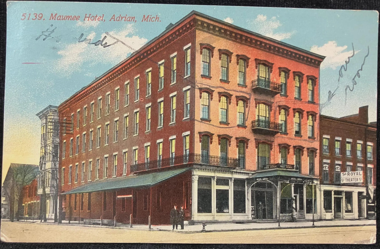 Maumee Hotel, Adrian, Michigan - Vintage Hotel Postcard