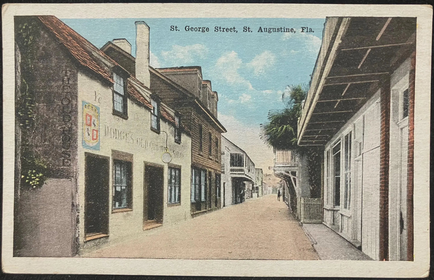 St. George Street, St. Augustine, Florida - Vintage Postcard