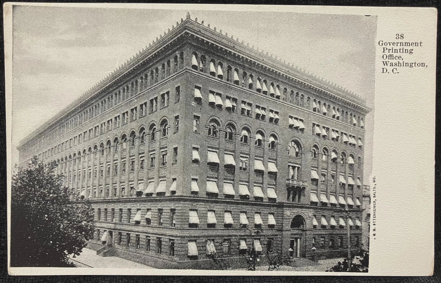 Government Printing Office, Washington, D. C. - I & M. Ottenheimer, Baltimore, Maryland - Vintage Postcard