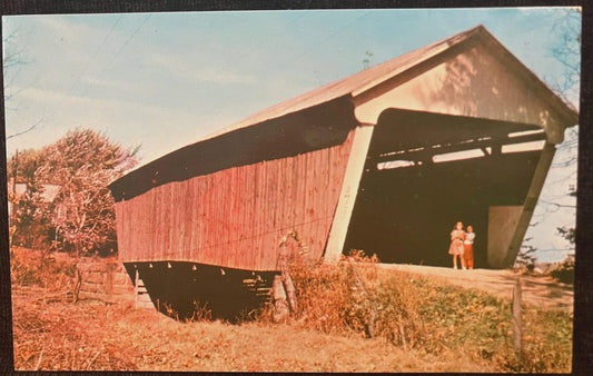 Hizey Covered Bridge - Fairfield County, Ohio - Photo by Alice Dillon - Vintage Covered Bridge Postcard