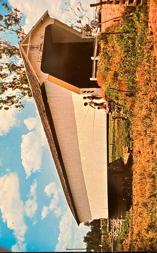 Geeting Bridge over Price’s Creek in Preble County, Ohio - Photo: Seth Schlotterbeck - Vintage Covered Bridge Postcard