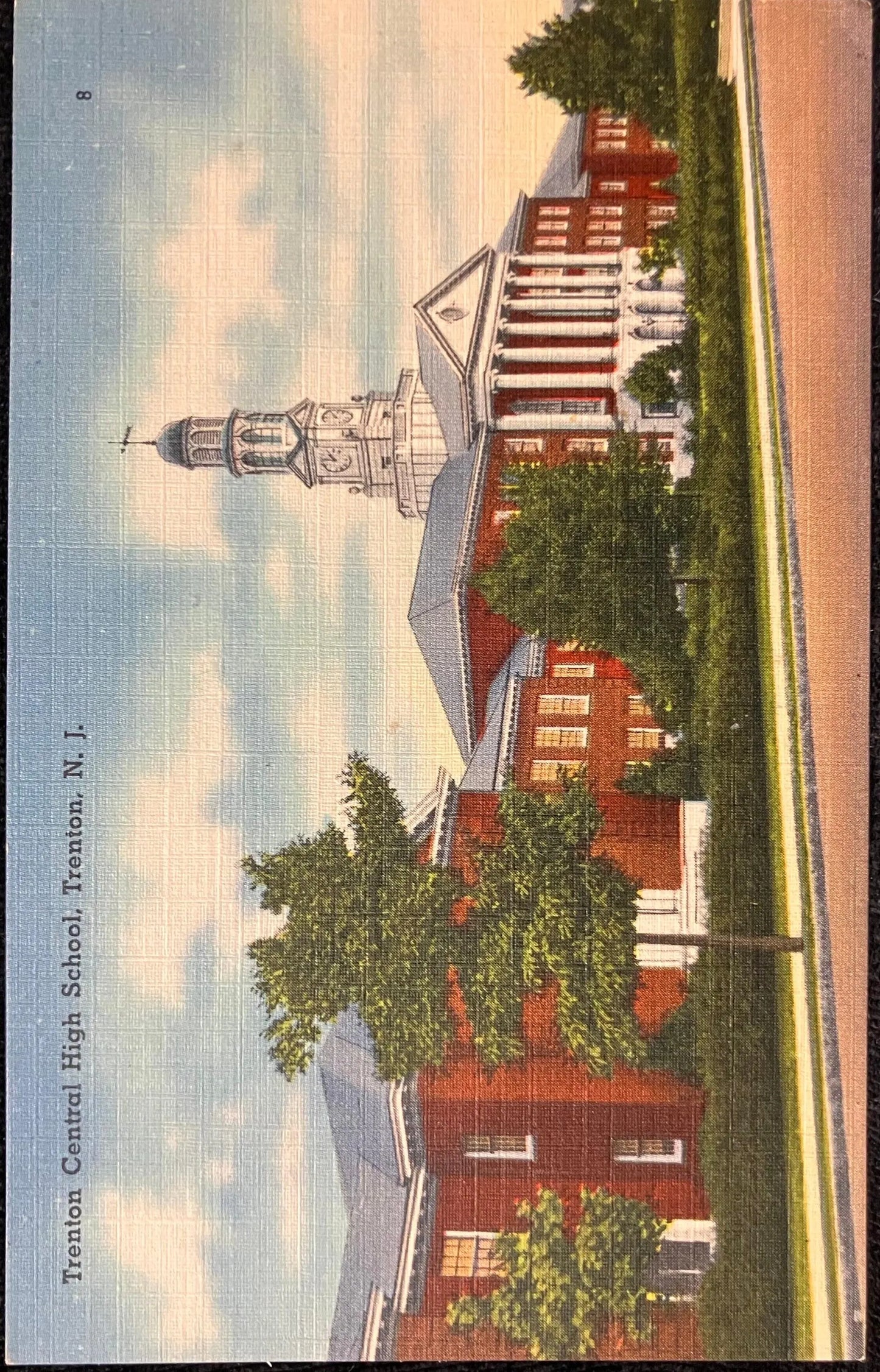 Trenton Central High School, Trenton, New Jersey - Vintage High School Postcard