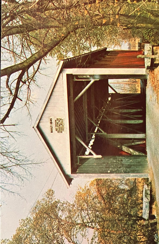 Irishman’s Bridge Vigo County, Indiana - Photo: Mitchell - Vintage Covered Bridge Postcard