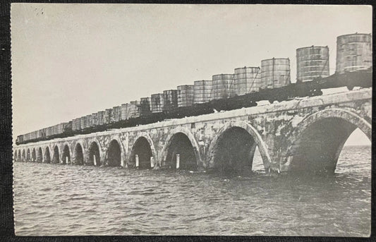 Long Key Viaduct - Florida Keys - Photo: Key West Citizen, Copy by Don Pindar - Vintage Viaduct Postcard