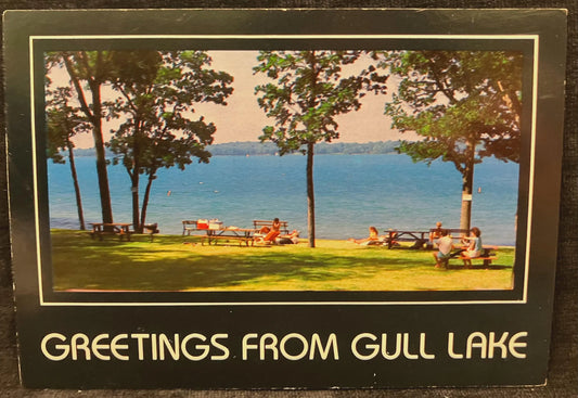 Greetings from Gull Lake, Michigan - Color Photo: John Penrod - Vintage Lake Postcard
