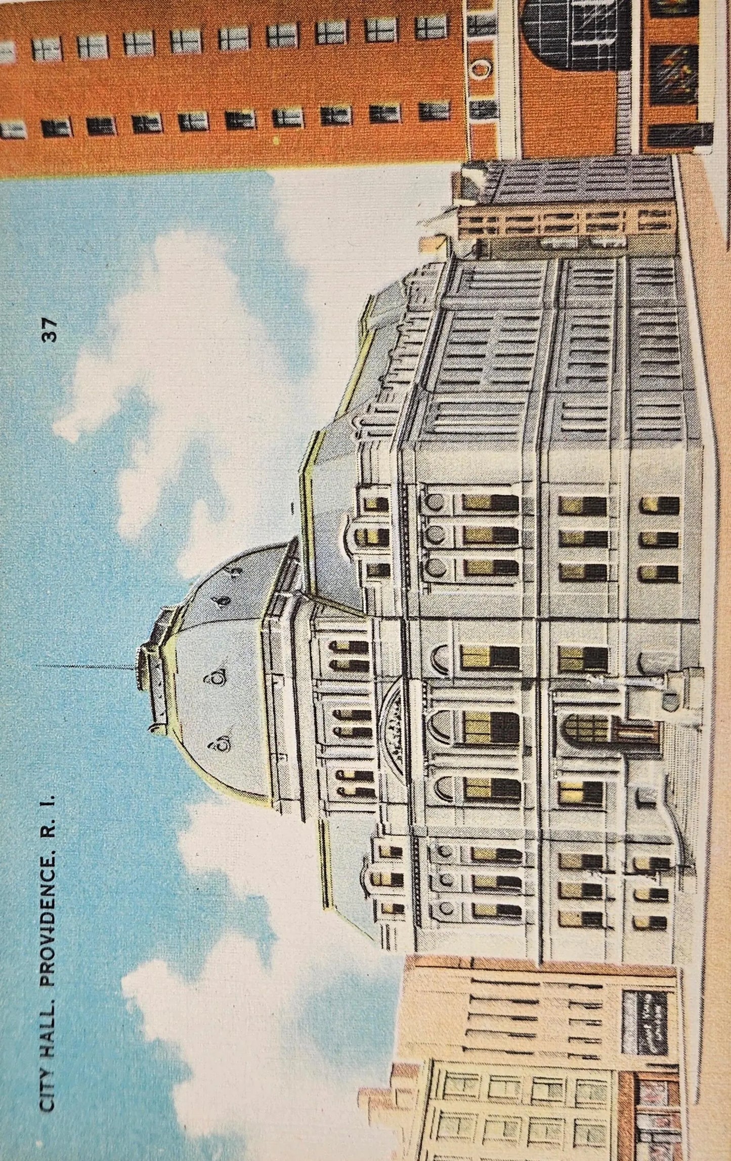City Hall Postcard, Providence, Rhode Island - Vintage Postcard