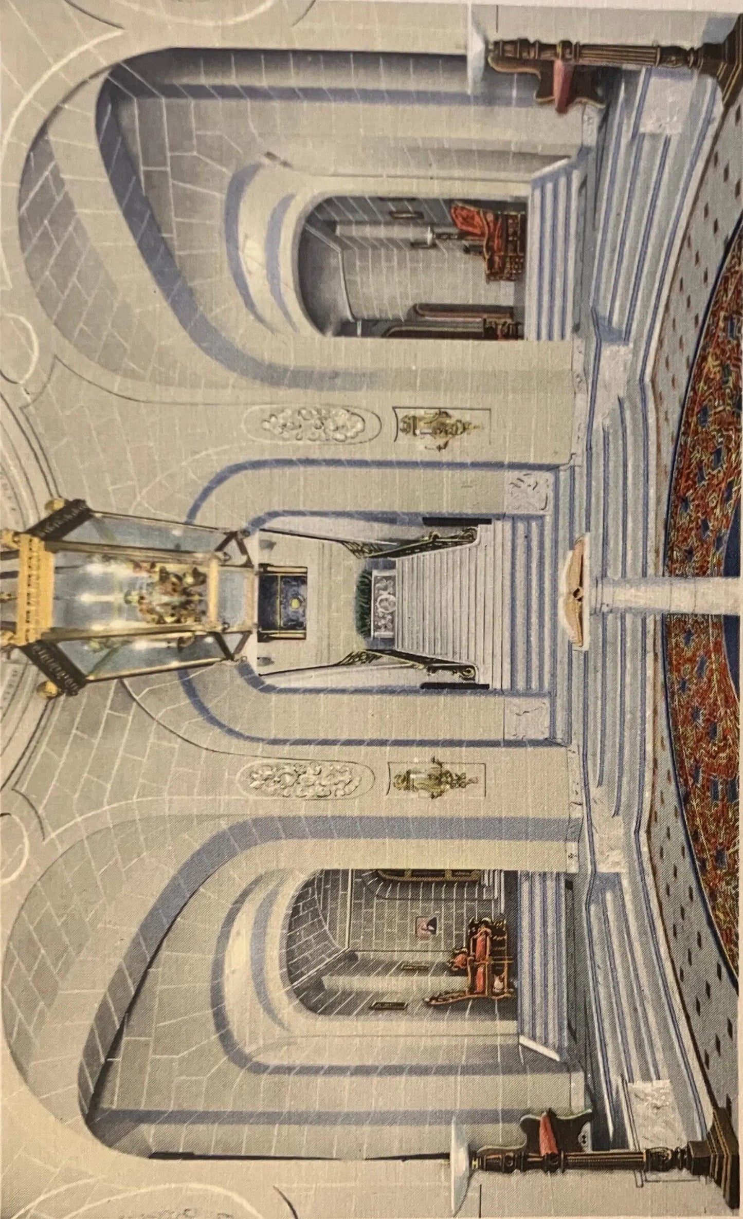 Lobby - International Eastern Temple - Washington D. C., Maryland - Vintage Postcard