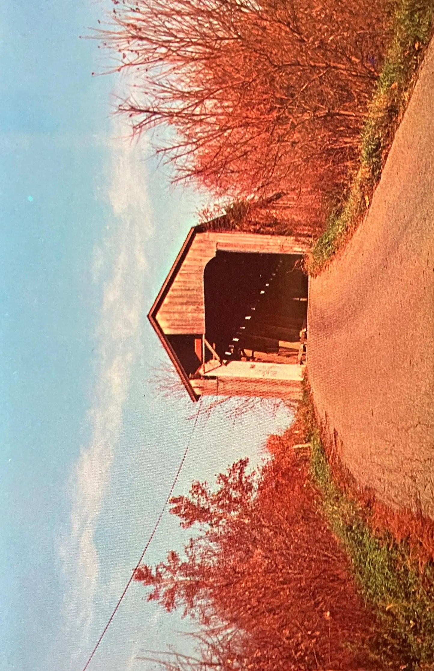 Fairfield Bridge near Fairfield, Indiana - Photo: John V. Pontiere Jr. - Vintage Postcard