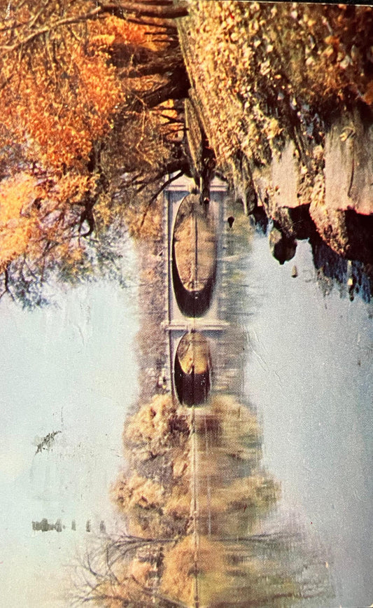 Leeper Park Bridge - South Bend, Indiana - Color: M. Bruce Harlan - Vintage Bridge Postcard