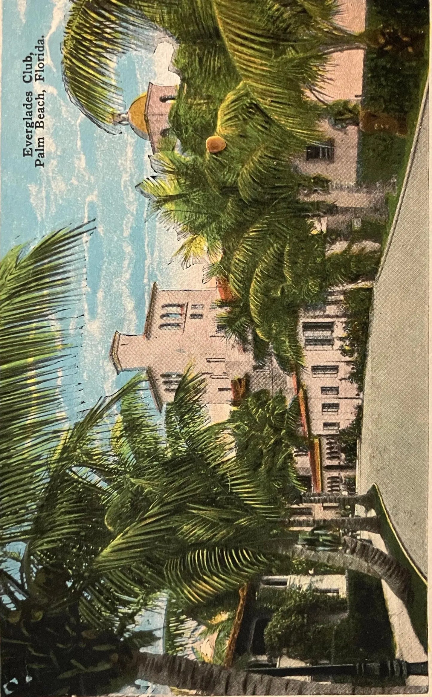 Everglades Club Palm Beach, Florida - Vintage Club Postcard