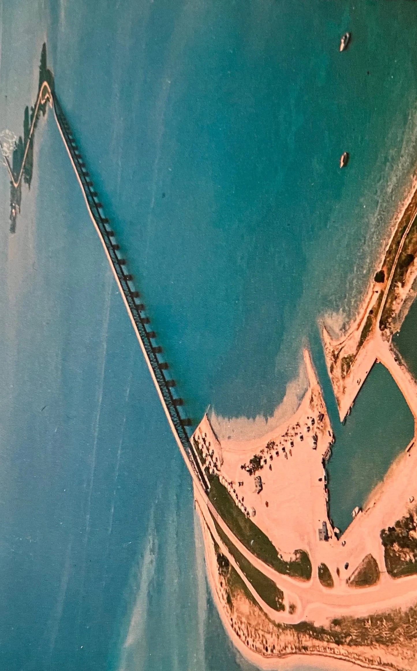 Bahia Honda Bridge connecting Key West to Mainland Florida - Photo: Ed Swift - Vintage Highway Postcard