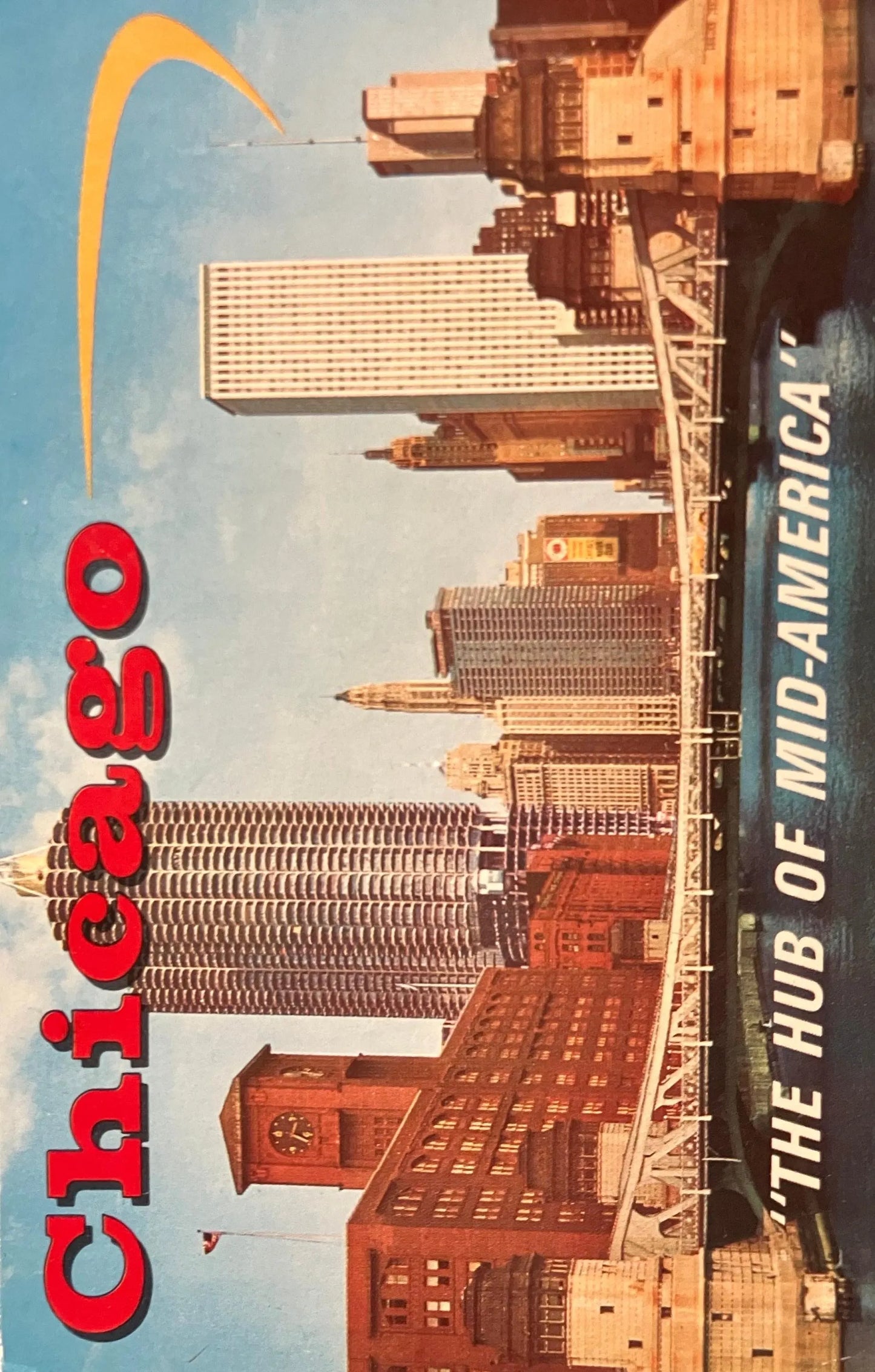 Chicago - “The Hub of Mid-America” - La Salle Street Bridge - Illinois - Photo: Larry Dodson - Vintage Bridge Postcard