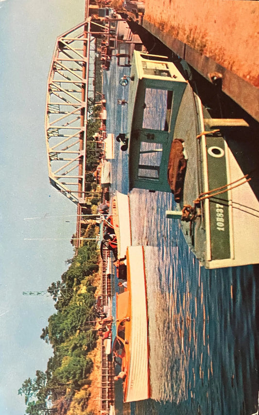 Historical Long Island: Shinnecock Canal - Long Island R. R. Bridge - Photo by Milt Price - Vintage Postcard