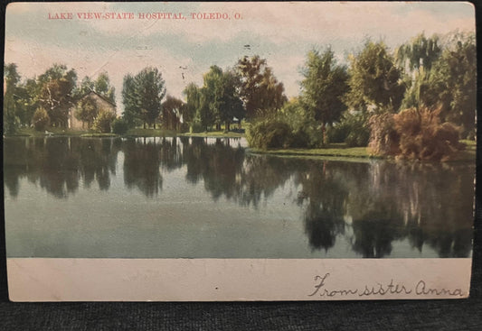 Lake View - State Hospital, Toledo, Ohio - Vintage Hospital Postcard