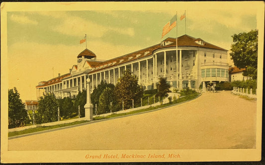 Grand Hotel, Mackinac Island, Michigan - Vintage Hotel Postcard