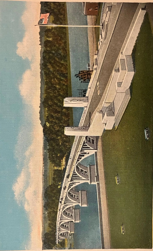 Lincoln Memorial Bridge, Vincennes, Indiana - Bridge Postcard