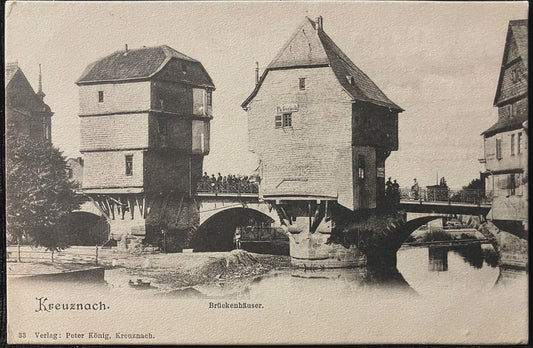 Kreuznach - Bruckenhauser - Photo by Peter Konig, Kreuzenach - Vintage German Postcard