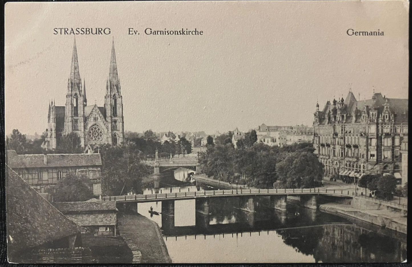 Strassburg - Ev. Garnisonskirche - Germania - Vintage Germany Postcard