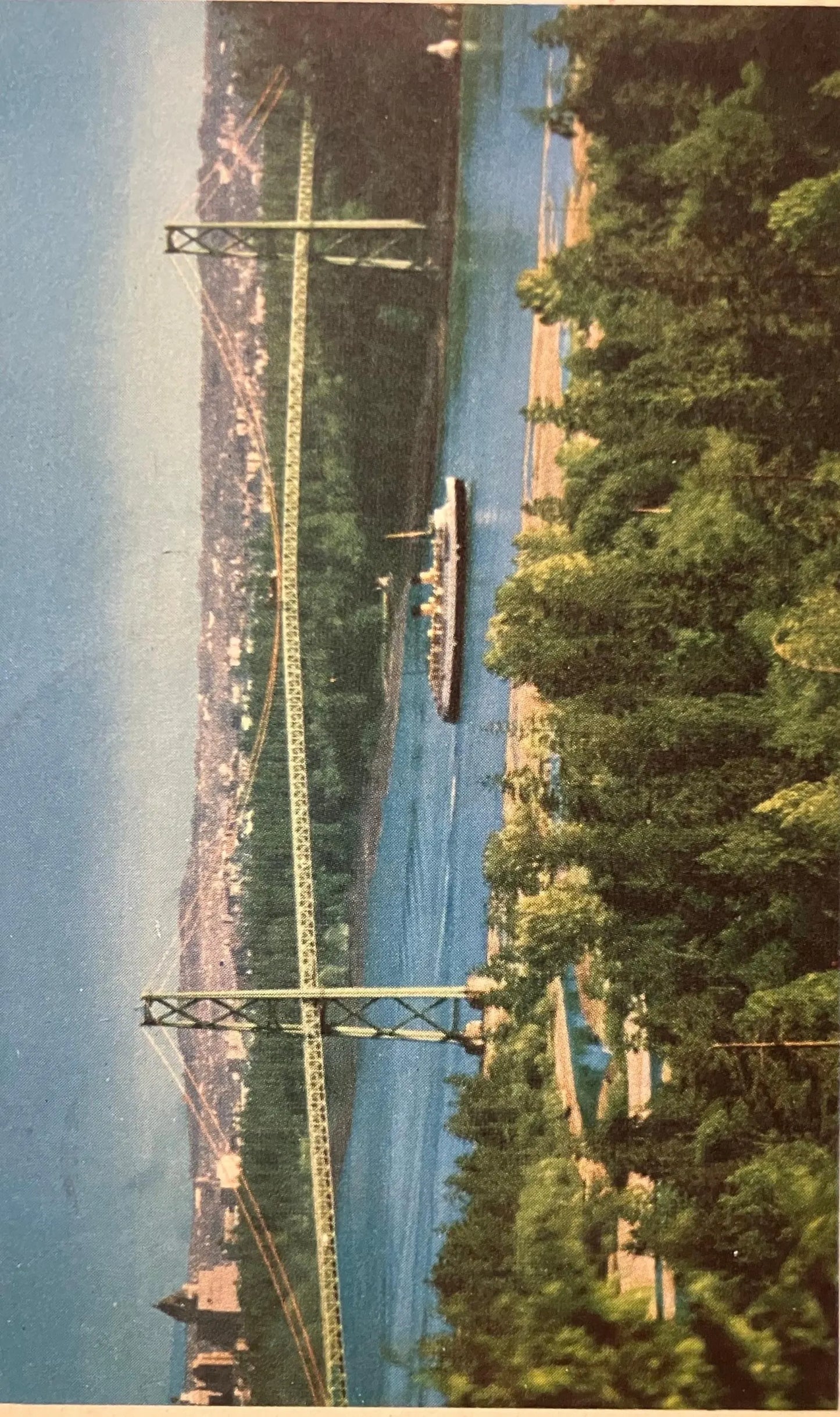 Vancouver, British Columbia, Canada Lions Gate Bridge and Victoria-Seattle Steamer - Vintage Postcard