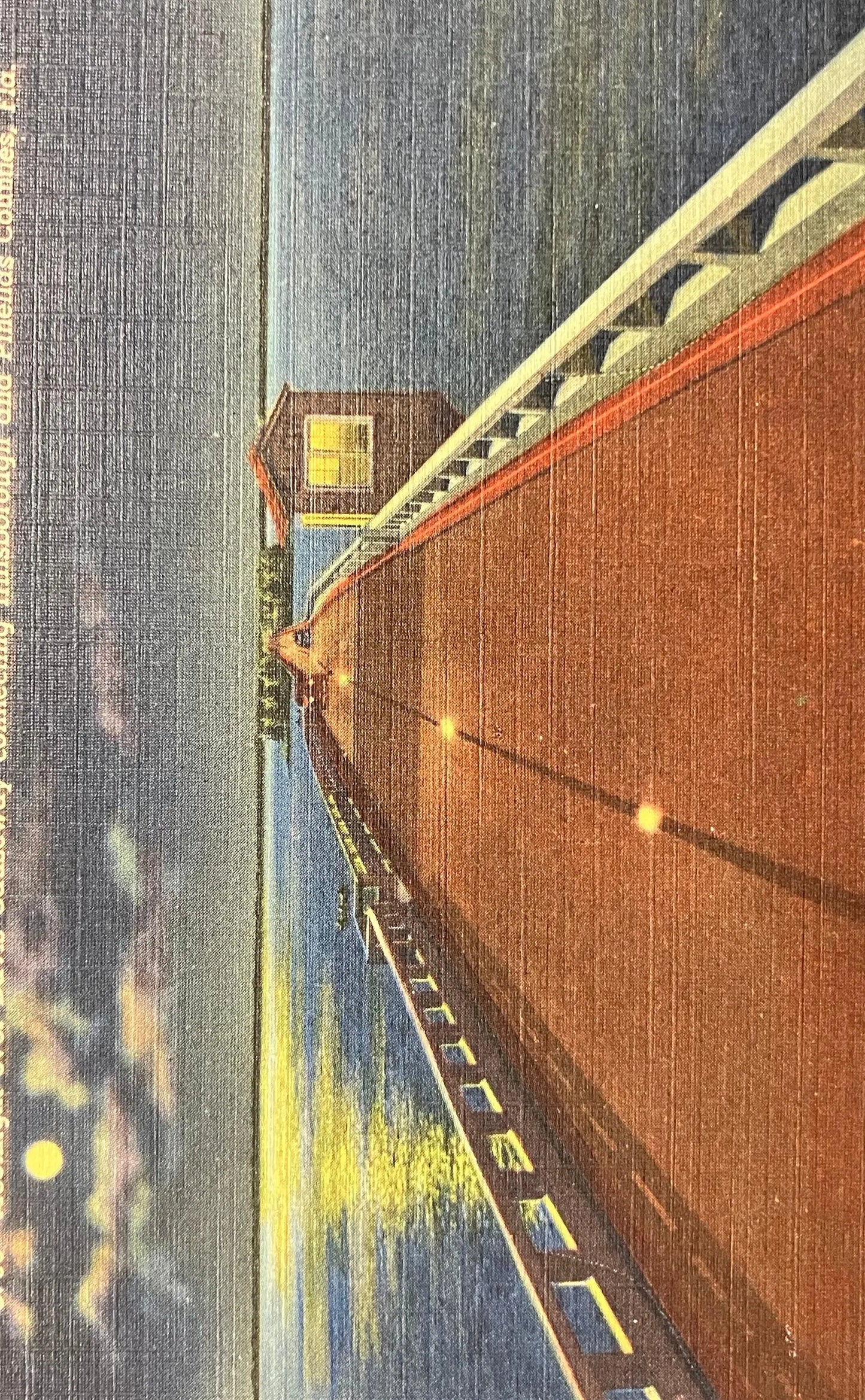 Moonlight over Davis Causeway connecting Hillsborough and Pinellas Counties, Florida - Vintage Postcard