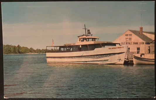 Isle Royale Queen II - Port of Copper Harbor, Michigan - Vintage Postcard