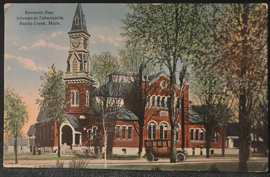 Seventh Day Adventist Tabernacle, Battle Creek, Michigan - Vintage Postcard