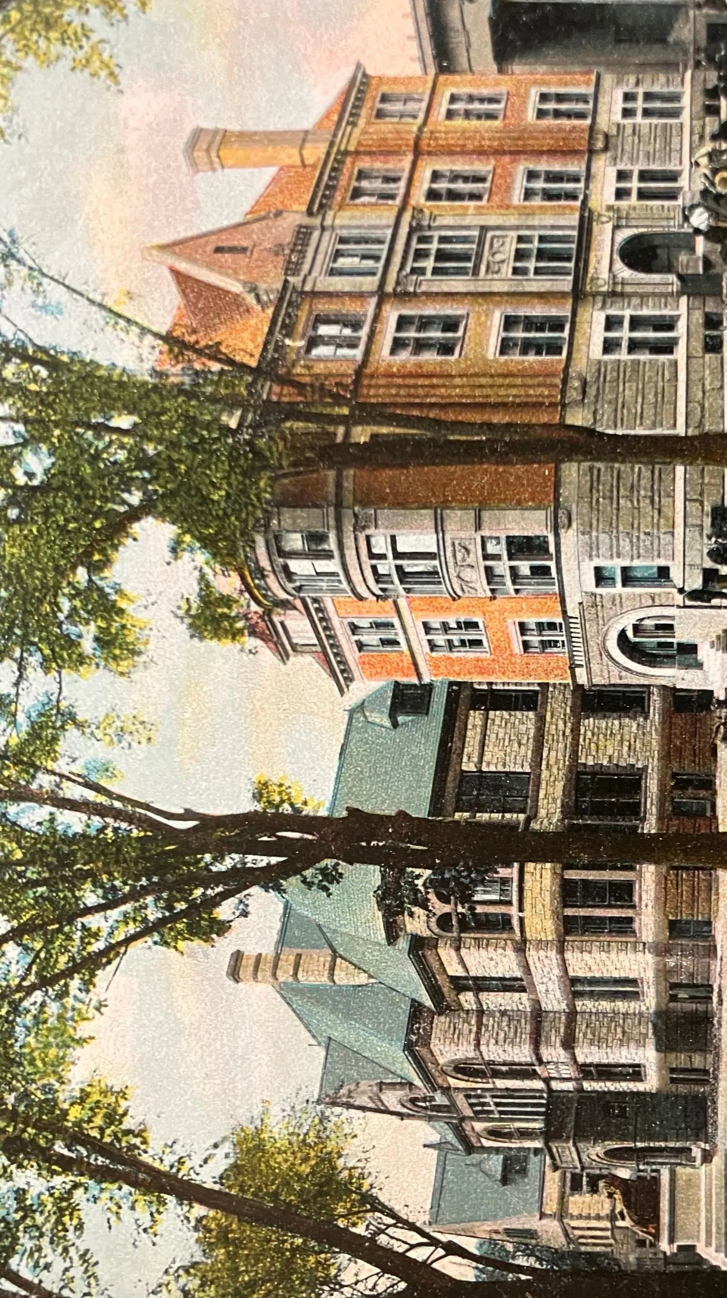 Seminary Gurley & Russell Sage Hall, Troy, New York - Made in Germany - Vintage Postcard