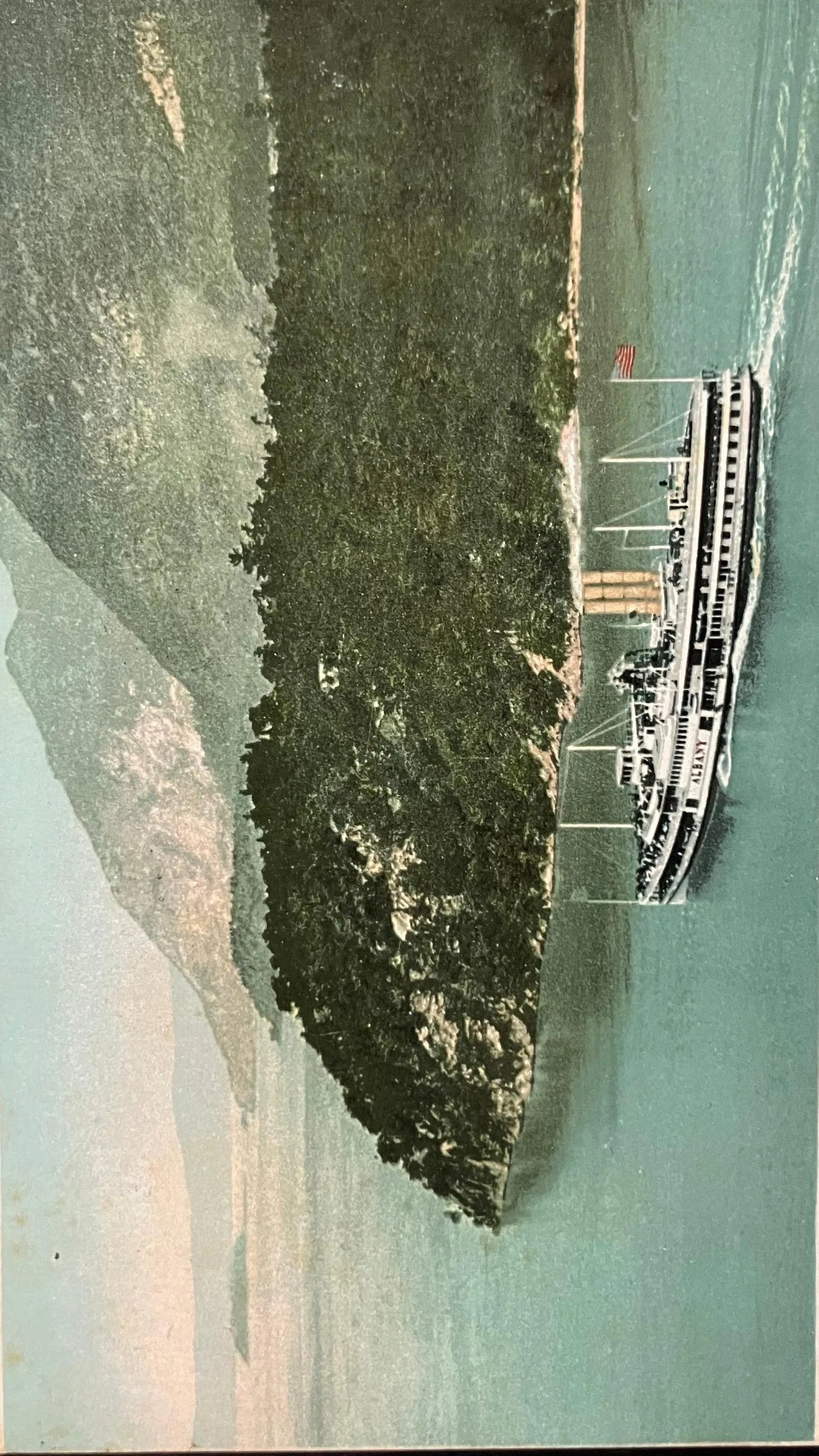 Day Line Steamer on the Hudson - Copyright 1905 Detroit Publishing Co - Vintage Postcard