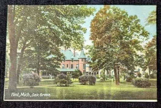 Oak Grove in Flint, Michigan - Vintage Postcard