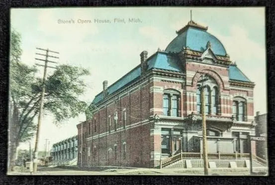 Stone's Opera House in Flint, Michigan - Vintage Postcard