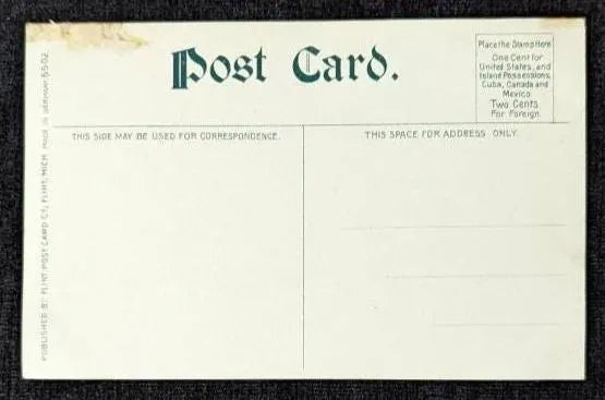 Walker School in Flint, Michigan - Vintage Postcard