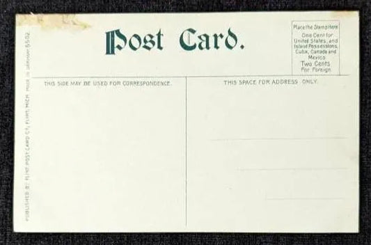 Walker School in Flint, Michigan - Vintage Postcard