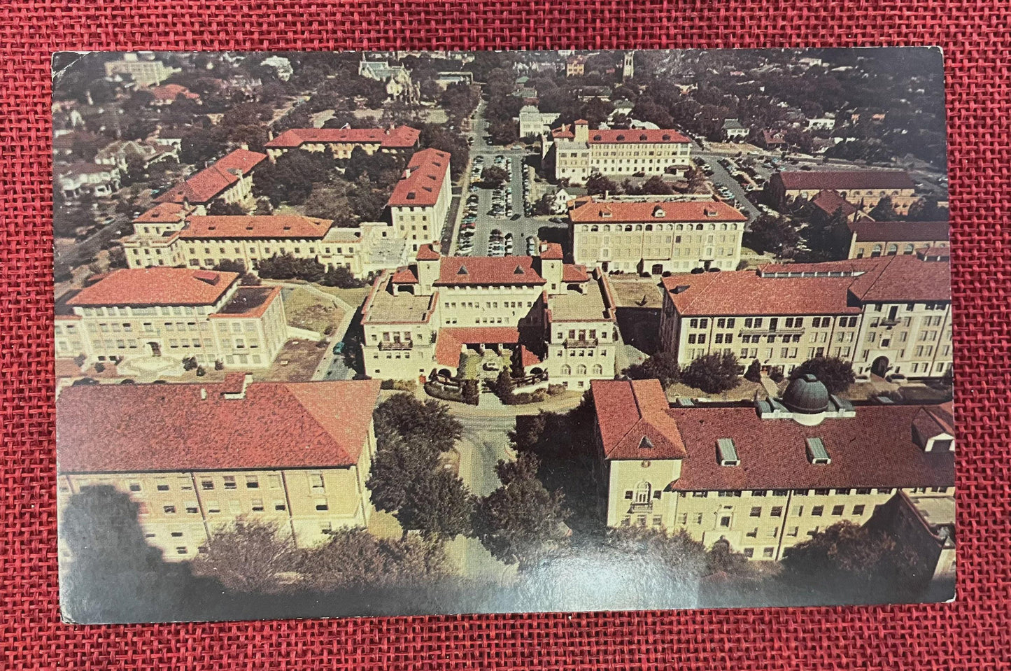 Aerial View of the University of Texas Campus in Austin, Texas - Vintage College Postcard