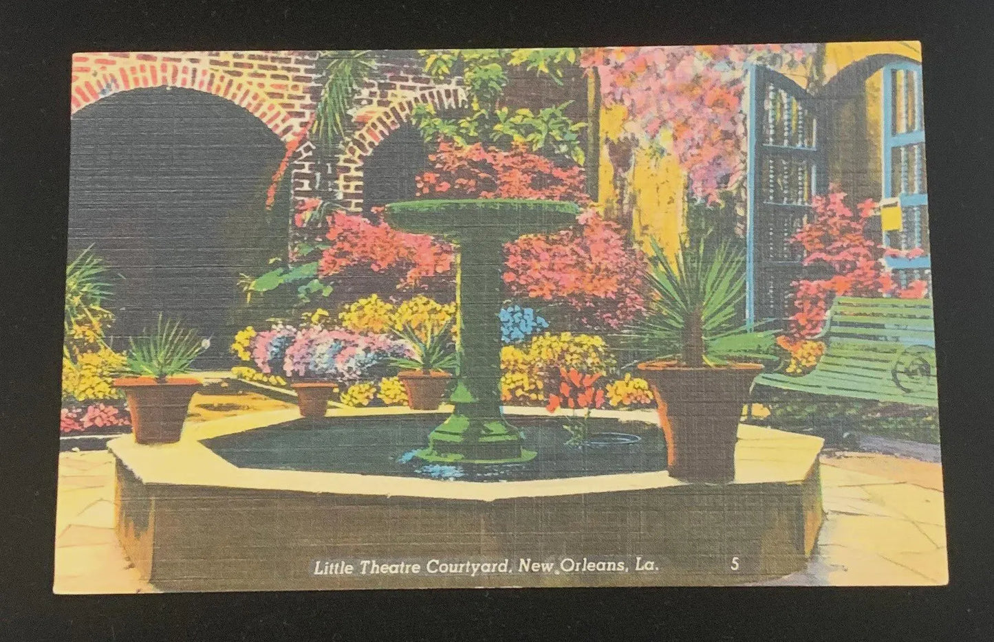 Little Theatre Courtyard, New Orleans, Louisiana - Vintage Postcard