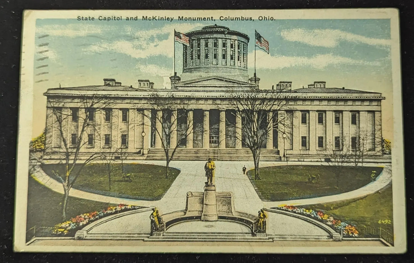 State Capitol and McKinley Monument, Columbus, Ohio - Vintage Postcard