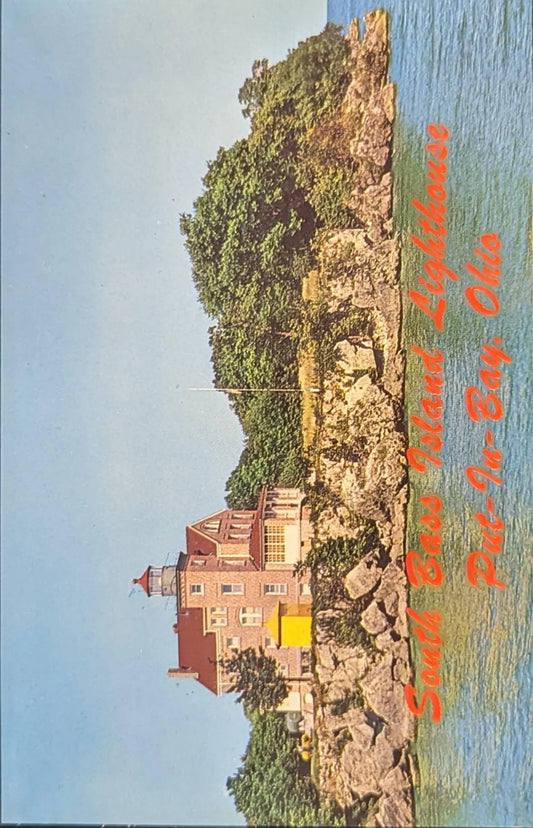 South Bass Island Lighthouse, Put-In-Bay, Ohio - Vintage Postcard