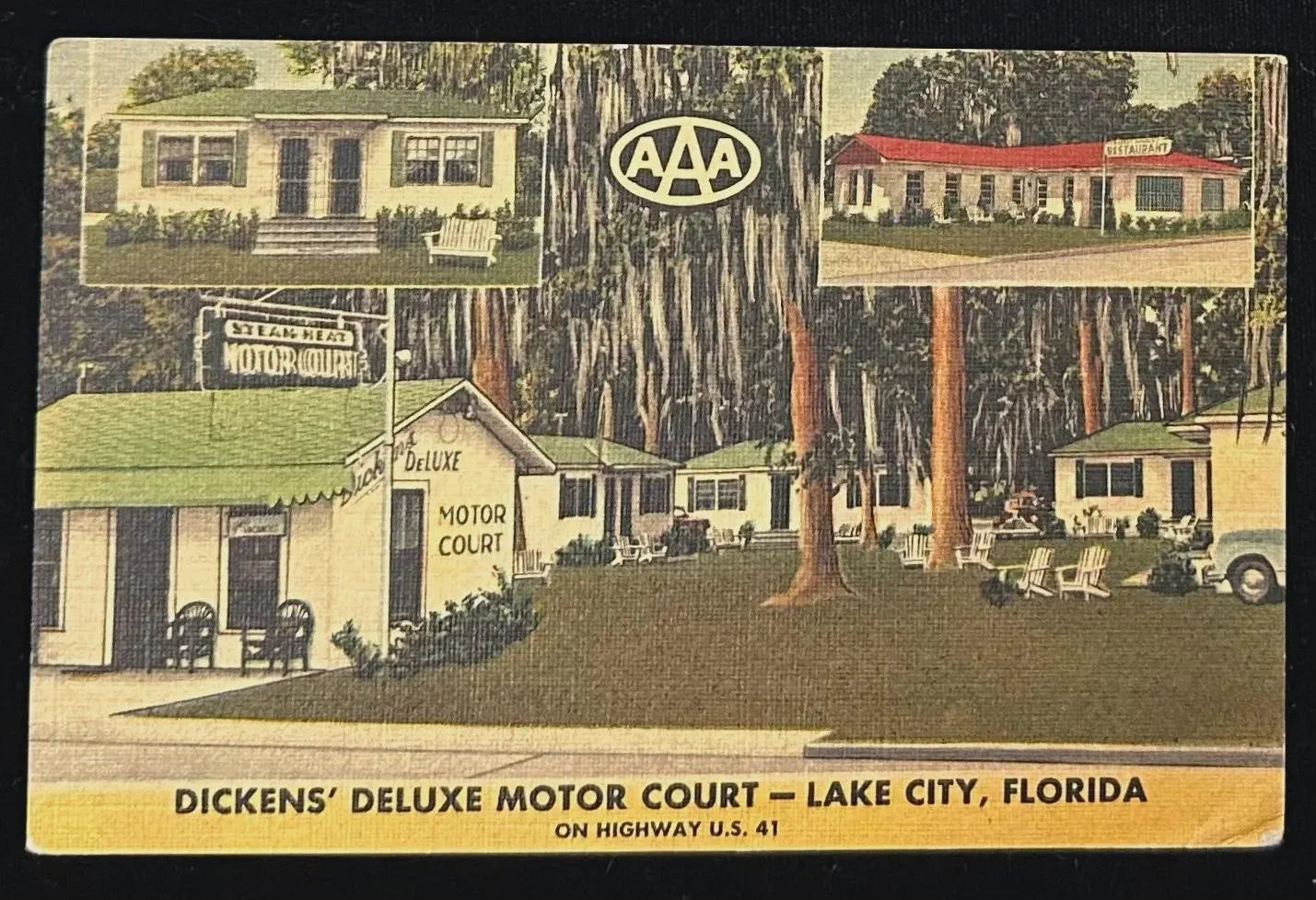 Dickens' Deluxe Motor Court - Lake City, Florida - Vintage Postcard