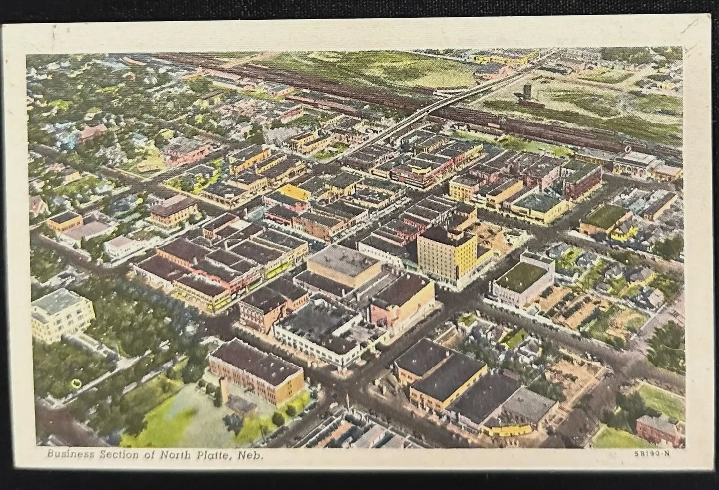 Business Section of North Platte, Nebraska - Vintage Postcard