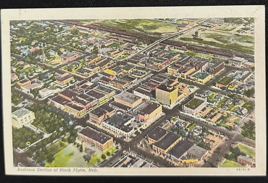 Business Section of North Platte, Nebraska - Vintage Postcard
