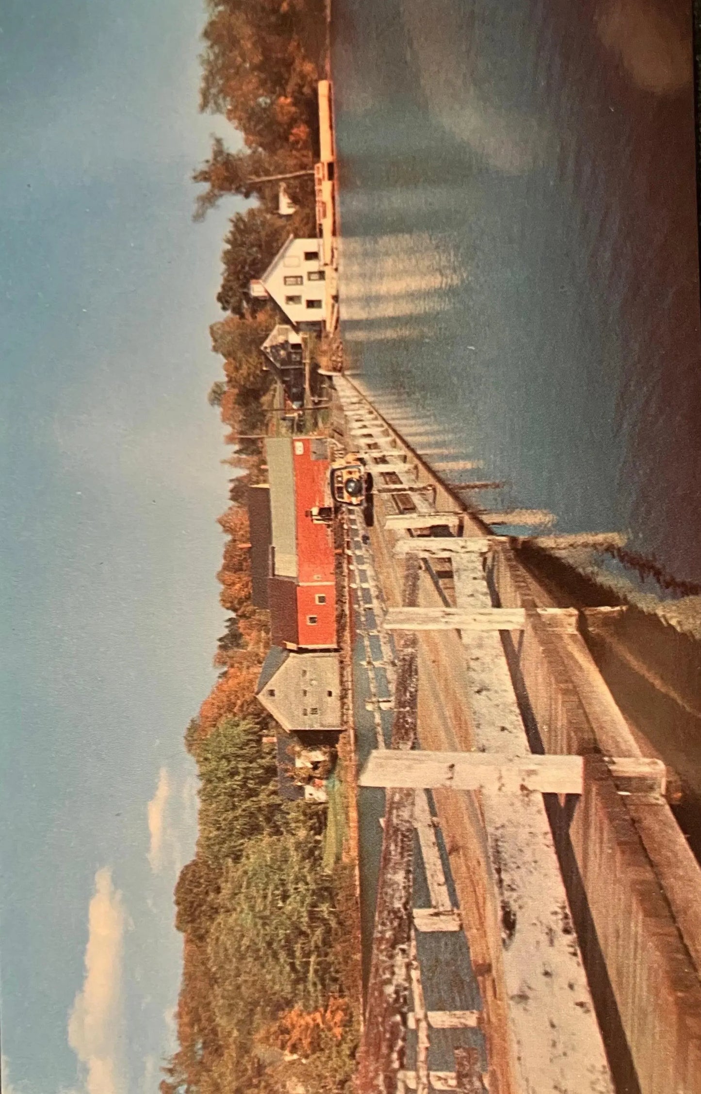 Floating Bridge in Brookfield, Vermont, Photo by Don Sieburg - Vintage Bridge Postcard