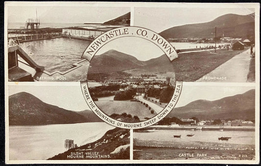 PR? - Newcastle, Colorado, Down - Where the Mountains of Mourne Sweep Down to the Sea - Vintage Post