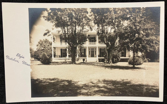 RPPC - Elgin, Natchez, Mississippi - Vintage Real Photo Postcard