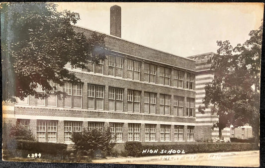 RPPC - New High School, Imlay City, Michigan 1922 - Vintage High School Postcard
