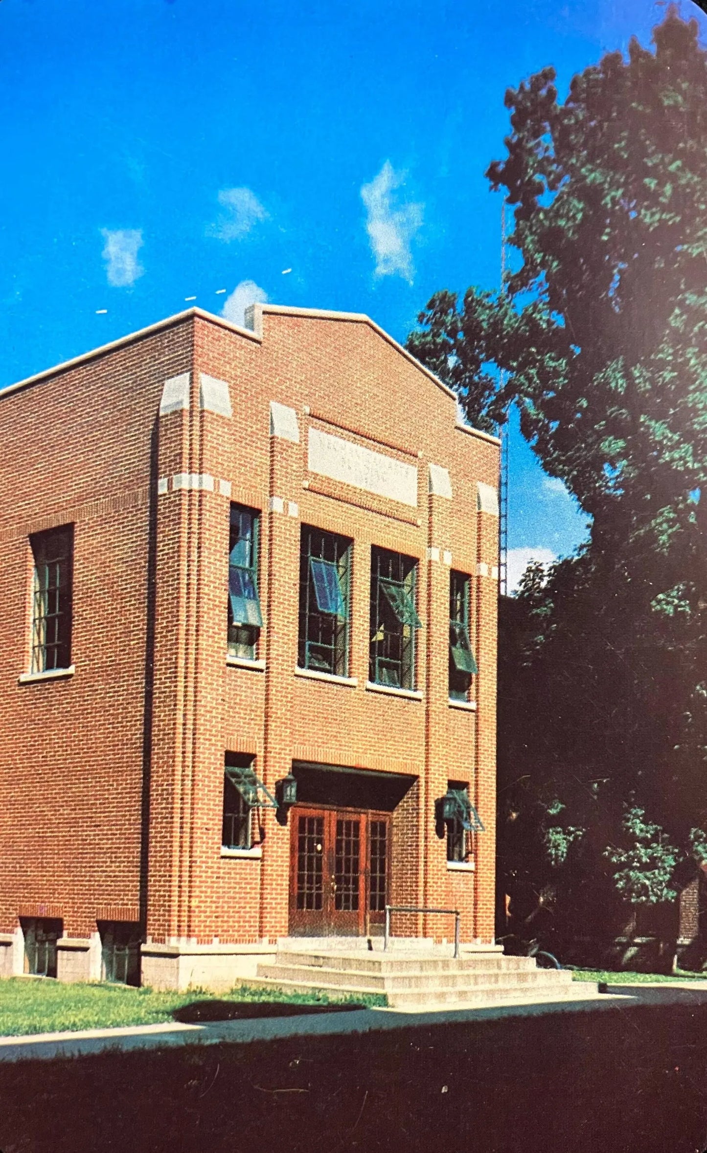The Mechanical Arts Building - Tri-State College in Angola, Indiana - Ektachrome by Jack Taylor - Vintage Postcard