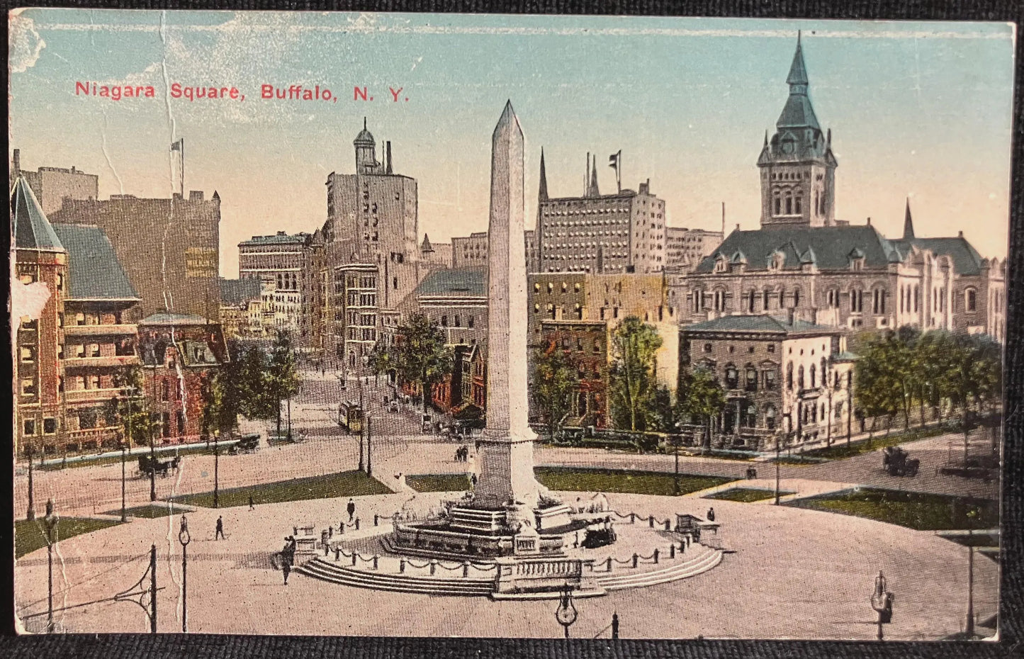 Niagara Square, Buffalo, New York - Vintage Postcard