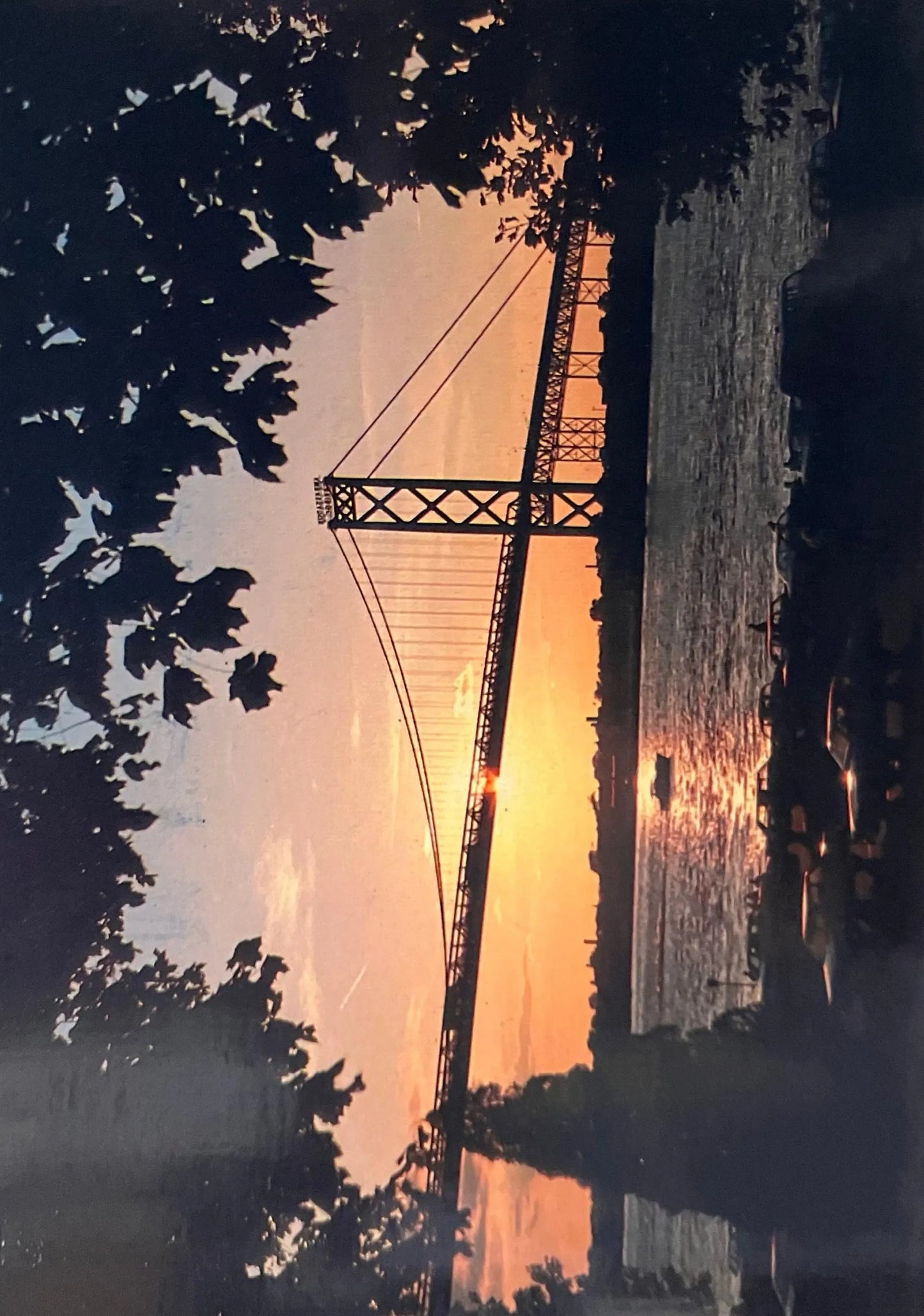 The Ambassador Bridge, Detroit, Michigan - Photo: A. Pavuls - Vintage Postcard