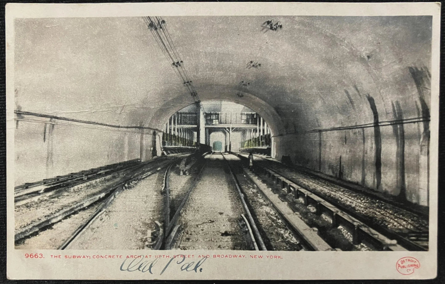 The Subway; Concrete Arch at 117th. Street and Broadway, New York - Detroit Publishing Co. - Vintage Postcard