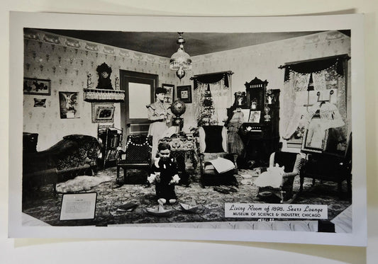 RPPC - Living Room- 1898 Sears Lounge, Chicago Museum of Science and Industry - Vintage Postcard